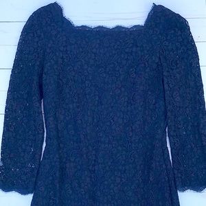 Adrianna Papell navy lace dress